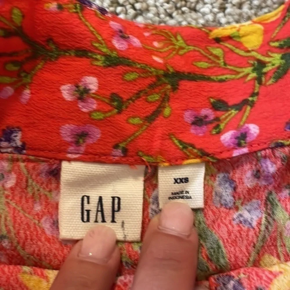 Gap Pink Floral Ruffle Wrap Skirt - Image 8