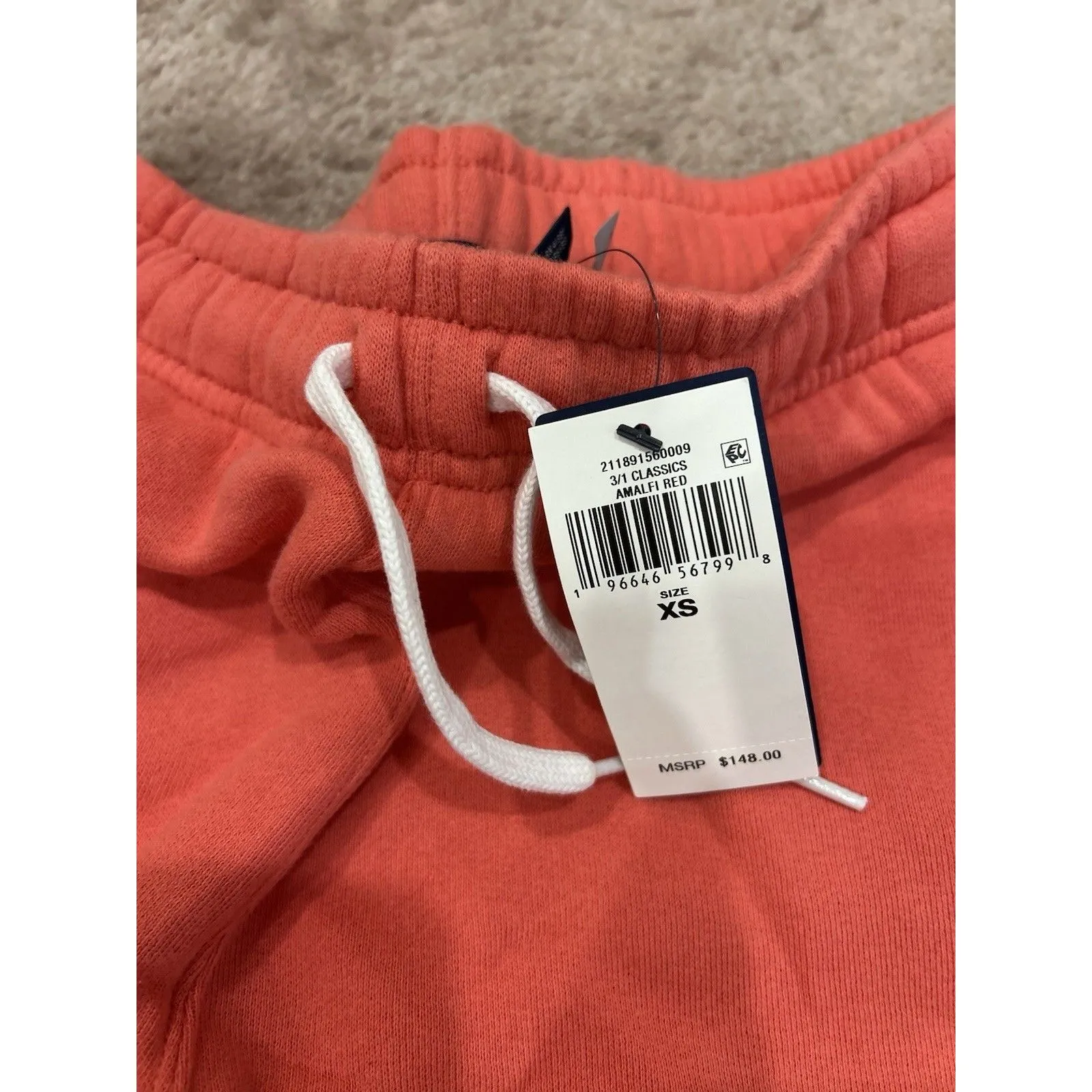 Ralph Lauren Polo Fleece Crewneck sweatshirt pants sweatsuit Amalfi Red S/XS New - Image 12