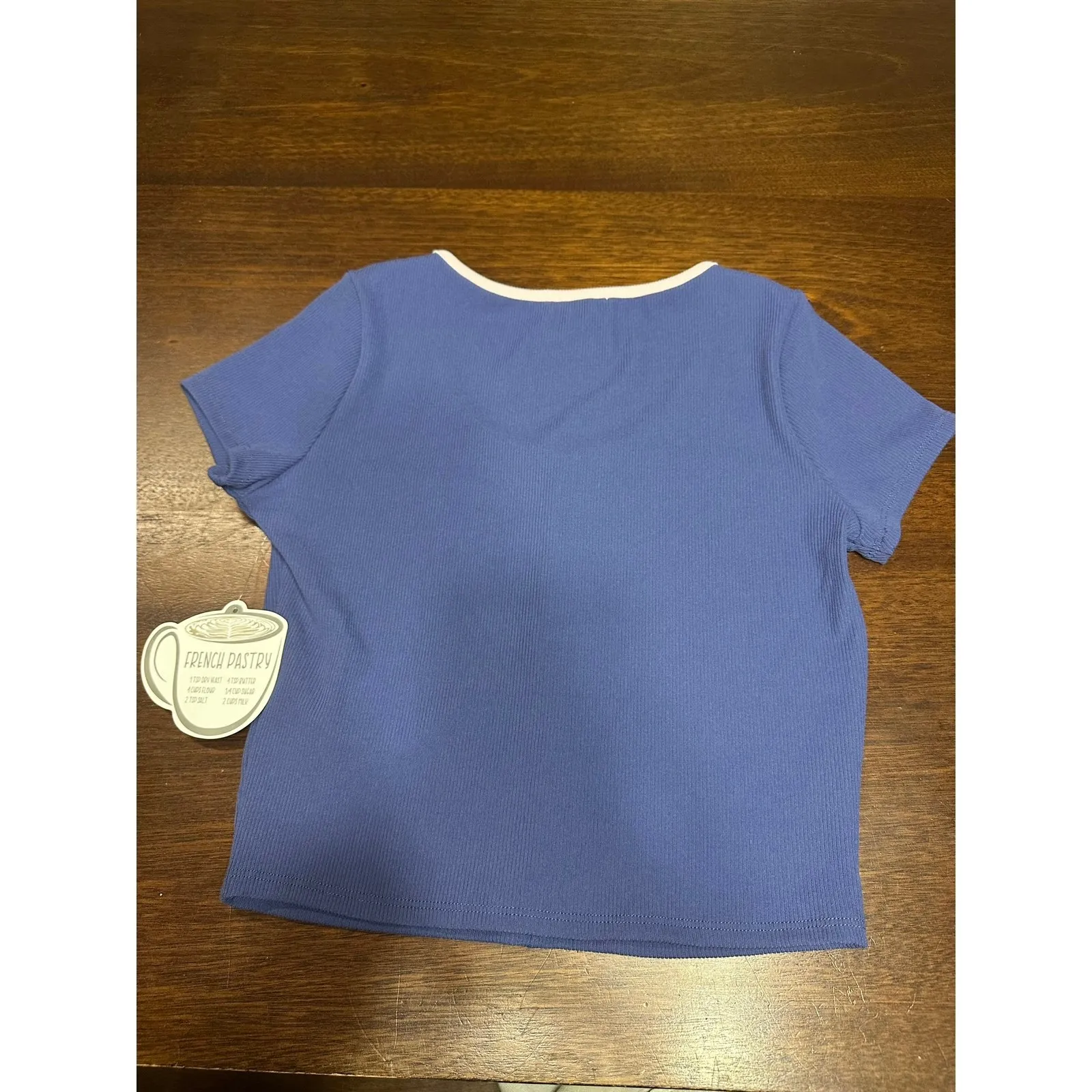 Y2K Coquette Feminine Dainty Soft Crop Top Women XL Stretch Bow Pastel Grunge - Image 3