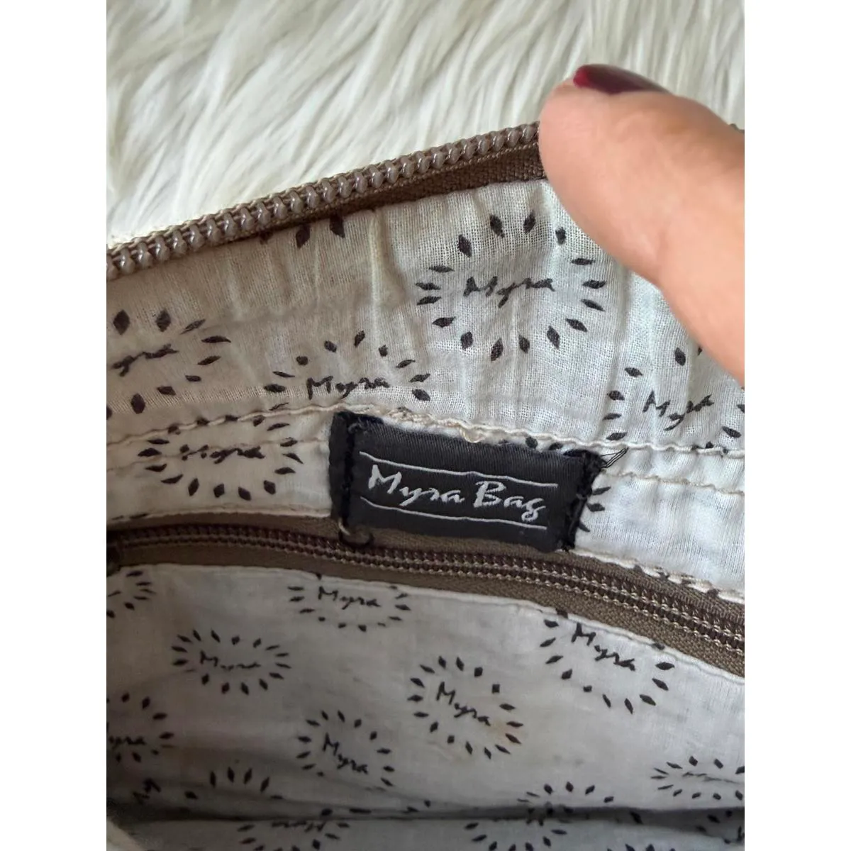 Maya Bags Textured Clutch with Animal Print Accent Black - Image 5