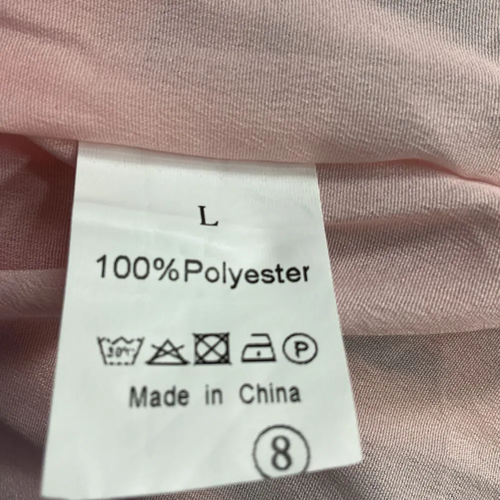 Little North Boutique Tassel Bust Wrap Bottom Dress‎ Size Large Pink Tie Waist - Image 10