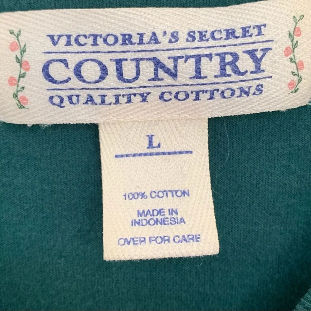 Vintage Victoria’s Secret Country cotton 3/4 length sleeve Christmas holiday top - Image 4