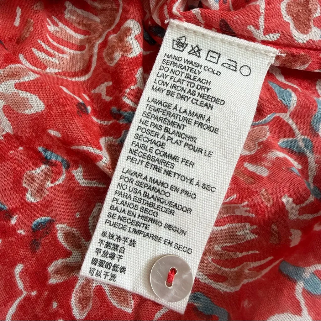 Cleobella Mylah Organic Cotton Flowy Boho Floral Print Blouse Top Size Small - Image 15