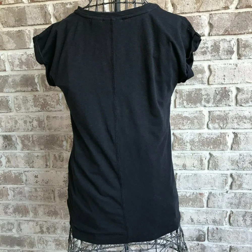Christian Siriano Love tee top XS Black Short Sleeve Style Casual Trendy… - Image 4