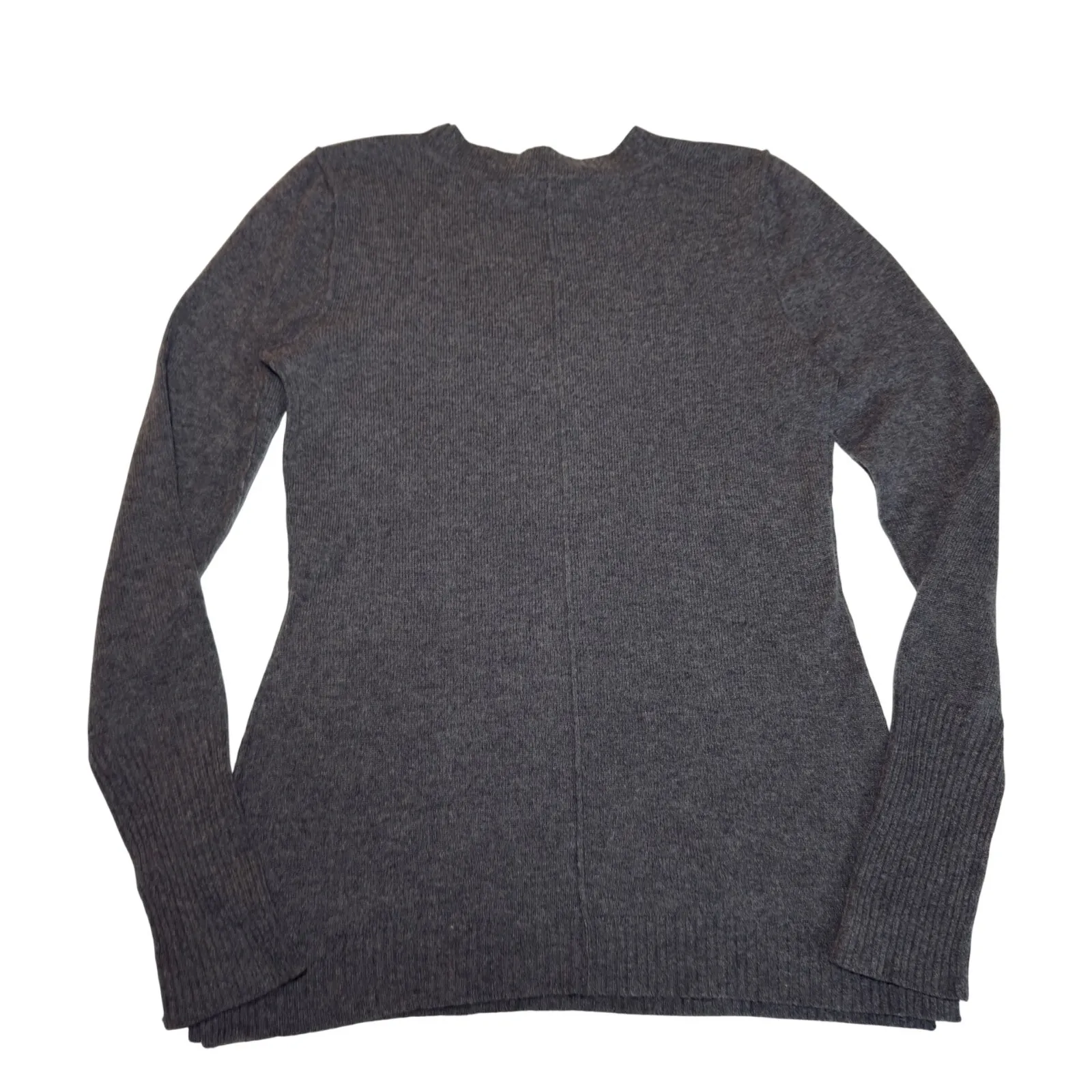 Aqua Cashmere Gray Crewneck Sweater Size S Quiet Soft Luxury Minimalist Classic - Image 2