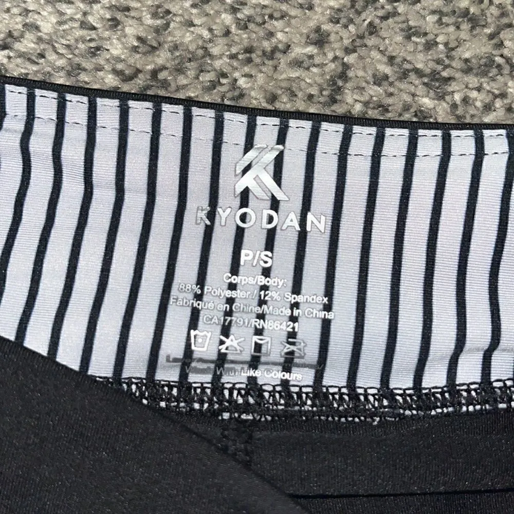 Kyodan  - pleated Athletic Skort - Black Striped - PS - Image 3