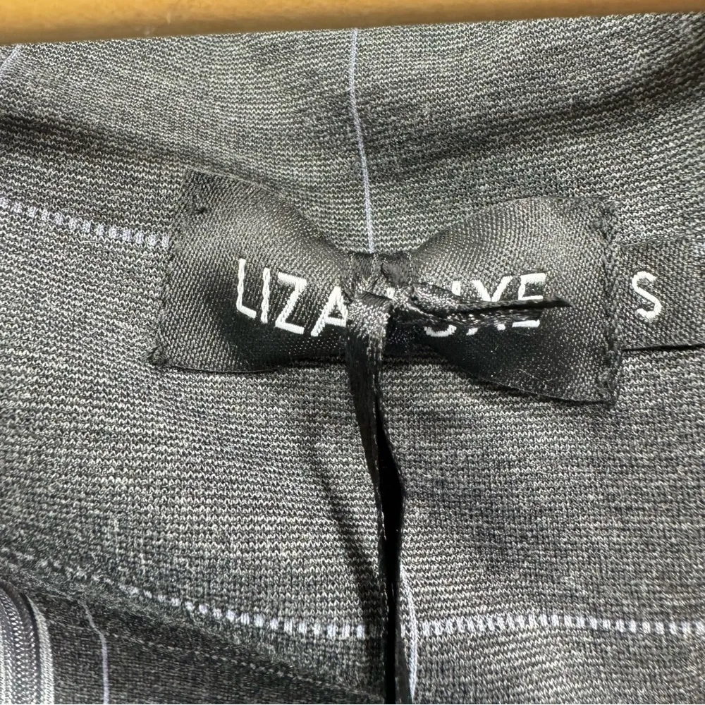 Sleeveless Gray Jumper ModCloth Dress with Lavender Pinstripe Squares Liza Luxe - Image 7