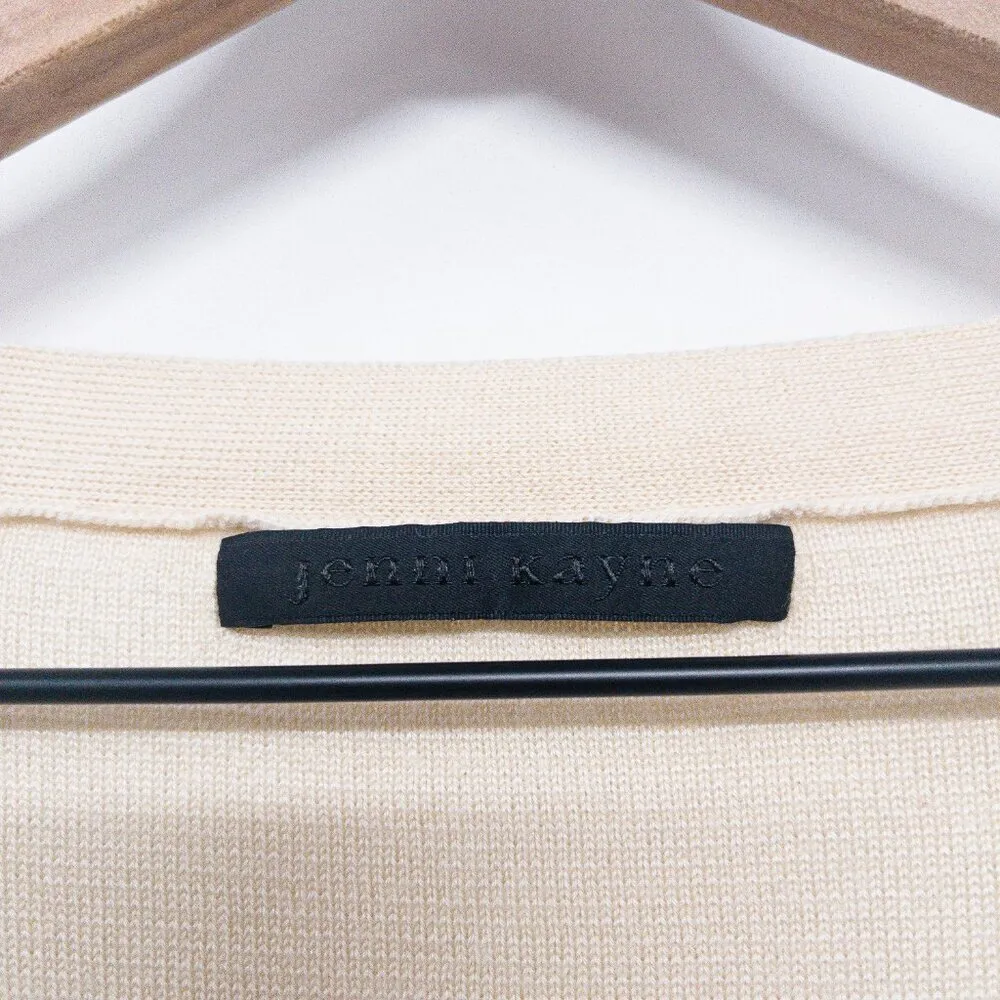 Jenni Kayne Cashmere Silk Blend Lightweight Cream Ivory Cardigan Sweater Top XS - Image 9