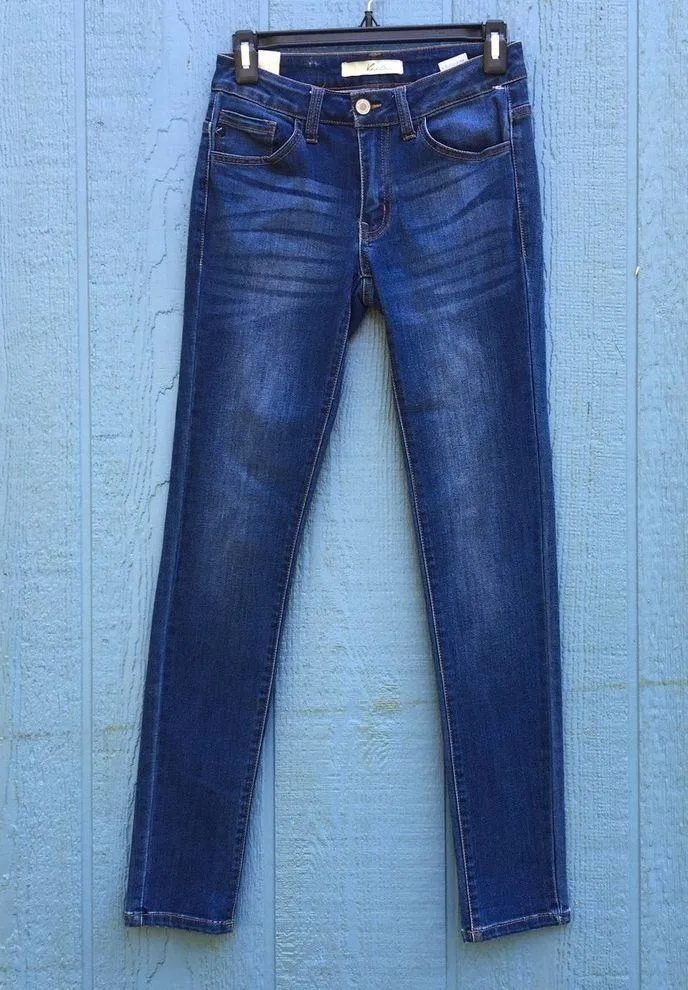 KanCan Women's Size 25 Dark Washed Blue Lola Mid Rise Skinny Jeans - Image 3