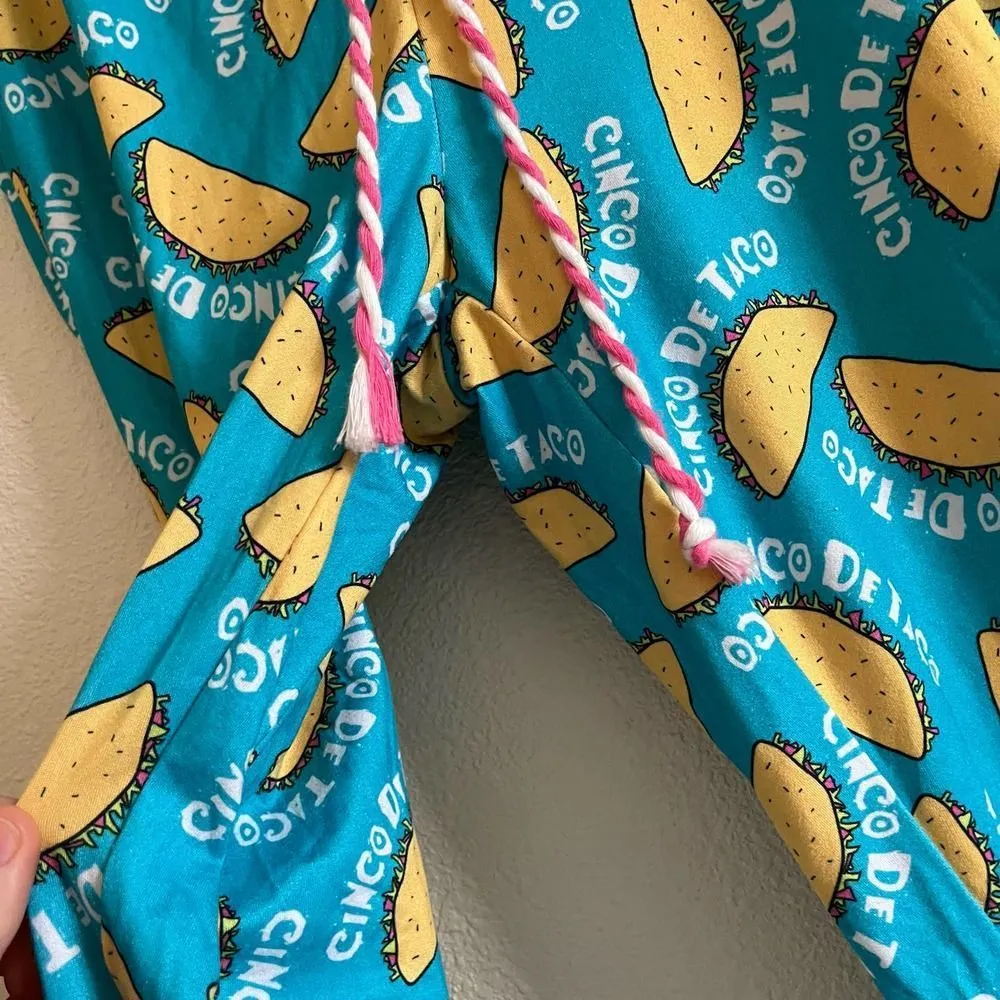 Cinco de Taco PJ Pants Women's XS Blue - Image 5