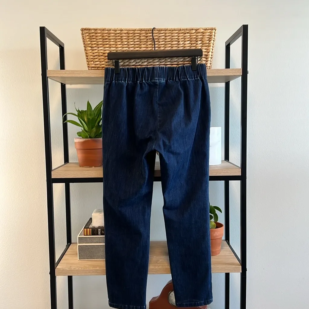 Soft Surroundings Mid-Rise Stretch Pull On Ankle Legging Denim Jean Pants, Petit - Image 4