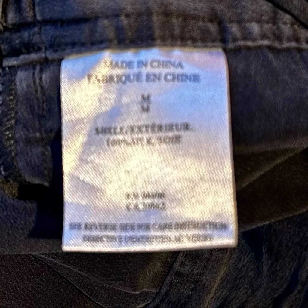 Theory Silk Pajama Navy Drawstring Cropped Ankle Pull-On Pull On Pants Sz M💛 - Image 8