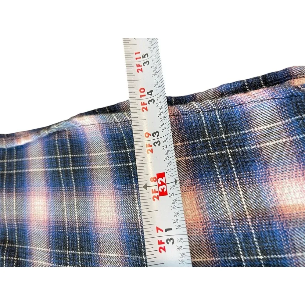 Hot Topic Plaid Pink Blue Gray Sleeveless Side Cut Out Skater Dress M - Image 8