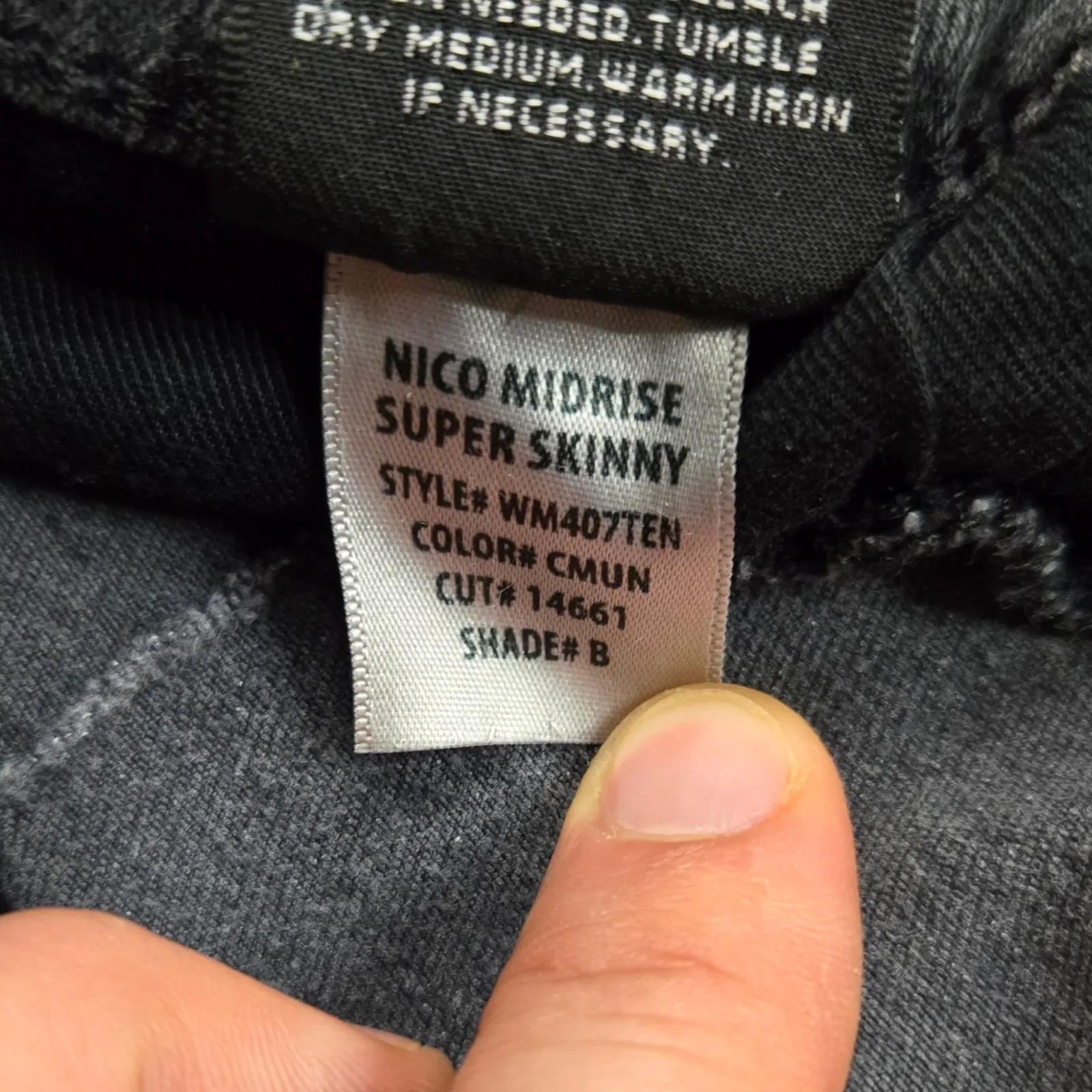 Hudson Nico Black Distressed Mid Rise Stretch Slim Super Skinny Jeans Size 28 - Image 7