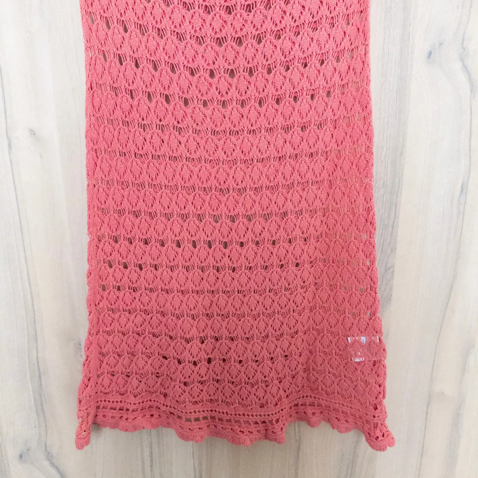 VTG Old Navy Womens Crochet Dress Size M Pink Y2K Boho Cottage Festival Beach - Image 3