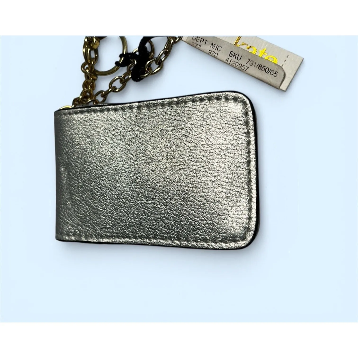 Kate Landry Silver Googly Eye Key FOB Mini Card Holder Keychain NWT - Image 6