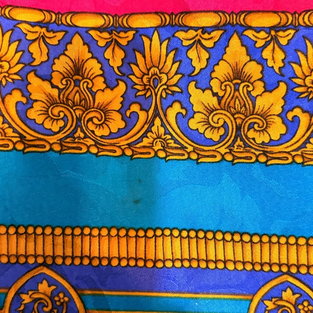 Adrianna Papell Size 14 Vintage 100% Silk Jewel Tone Paisley & Baroque Blazer - Image 5