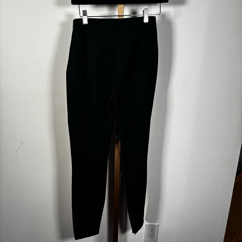 The Row Thilde Scuba Trousers with Zip Up Detail Small Black - Image 4