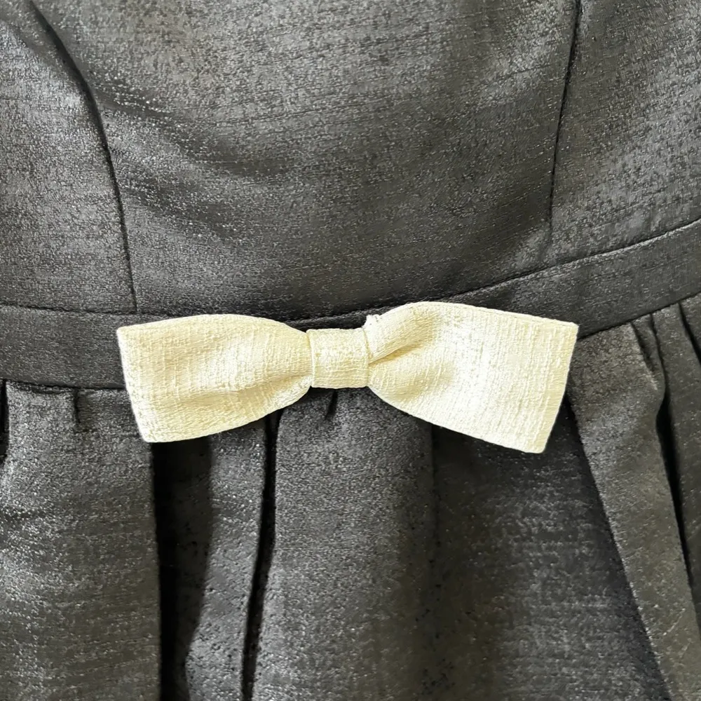 Petal & Pup VALENTINA MINI BOW DRESS - BLACK/IVORY Size XS - Image 3