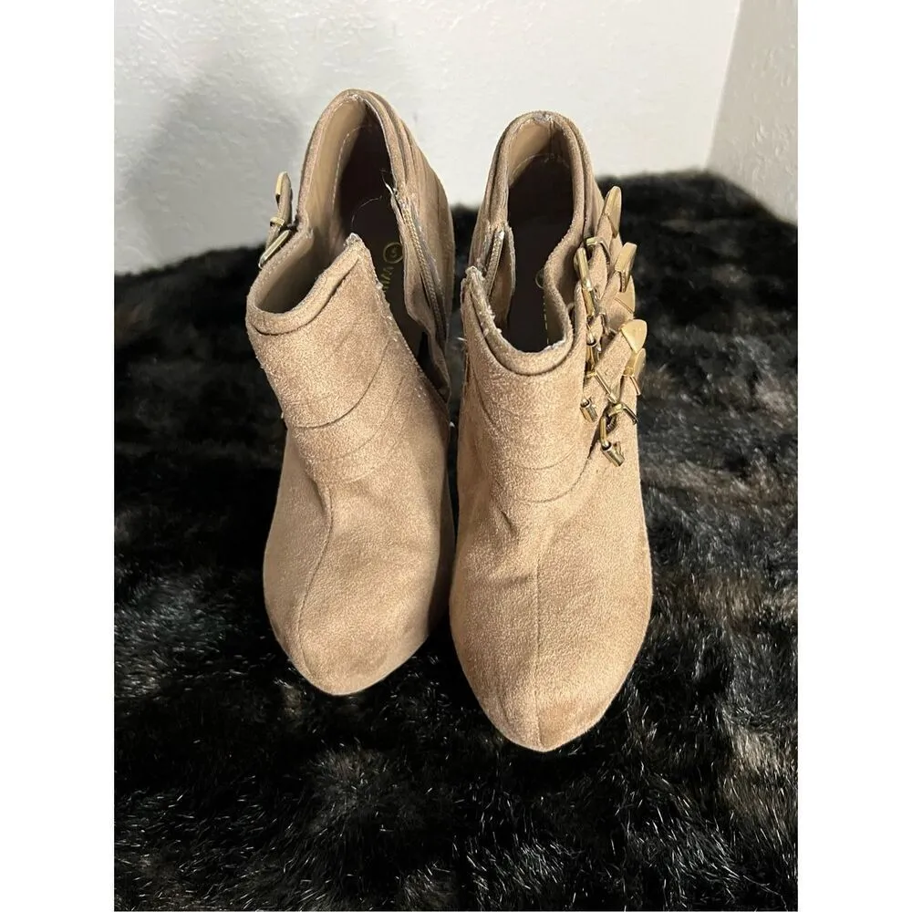 Wild diva stiletto bootie heels Sz 5 dancer shoes - Image 2