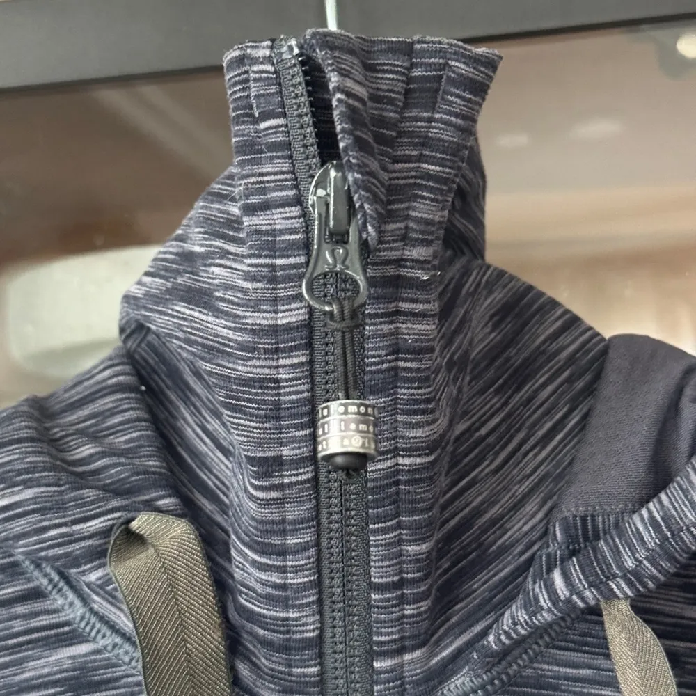 Lululemon Stride Jacket hoodie full zipper up Wren Space Dye heathered charcoal - Image 6