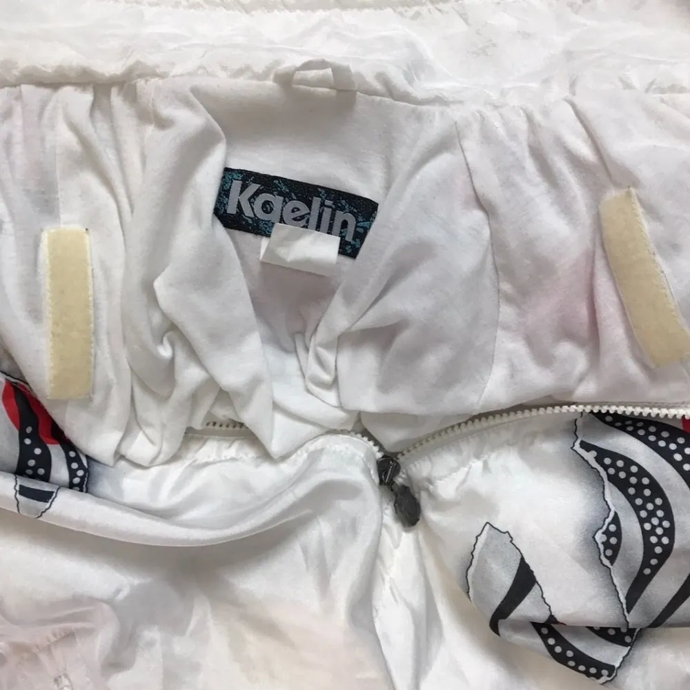 Kaelin White Windbreaker lightweight Breakdance Size L - Image 7