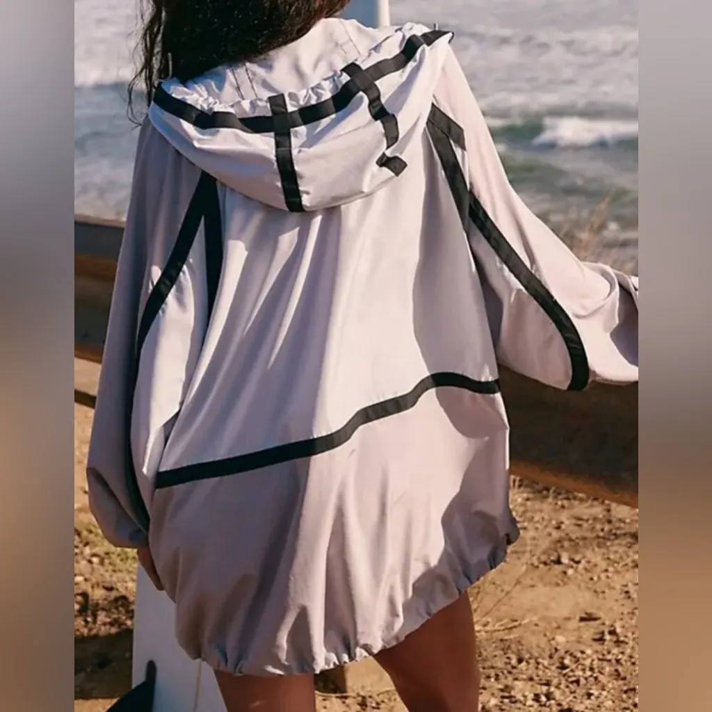 NWT Free People Care FP Like The Wind Colorblock Jacket in Goal Post Combo - Image 3