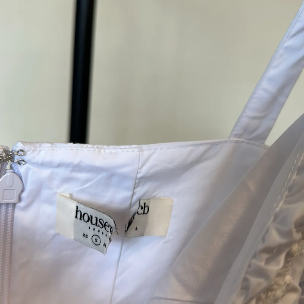 House of CB NATASSIA White‎ Cotton Mini Dress NWOT size S - Image 5