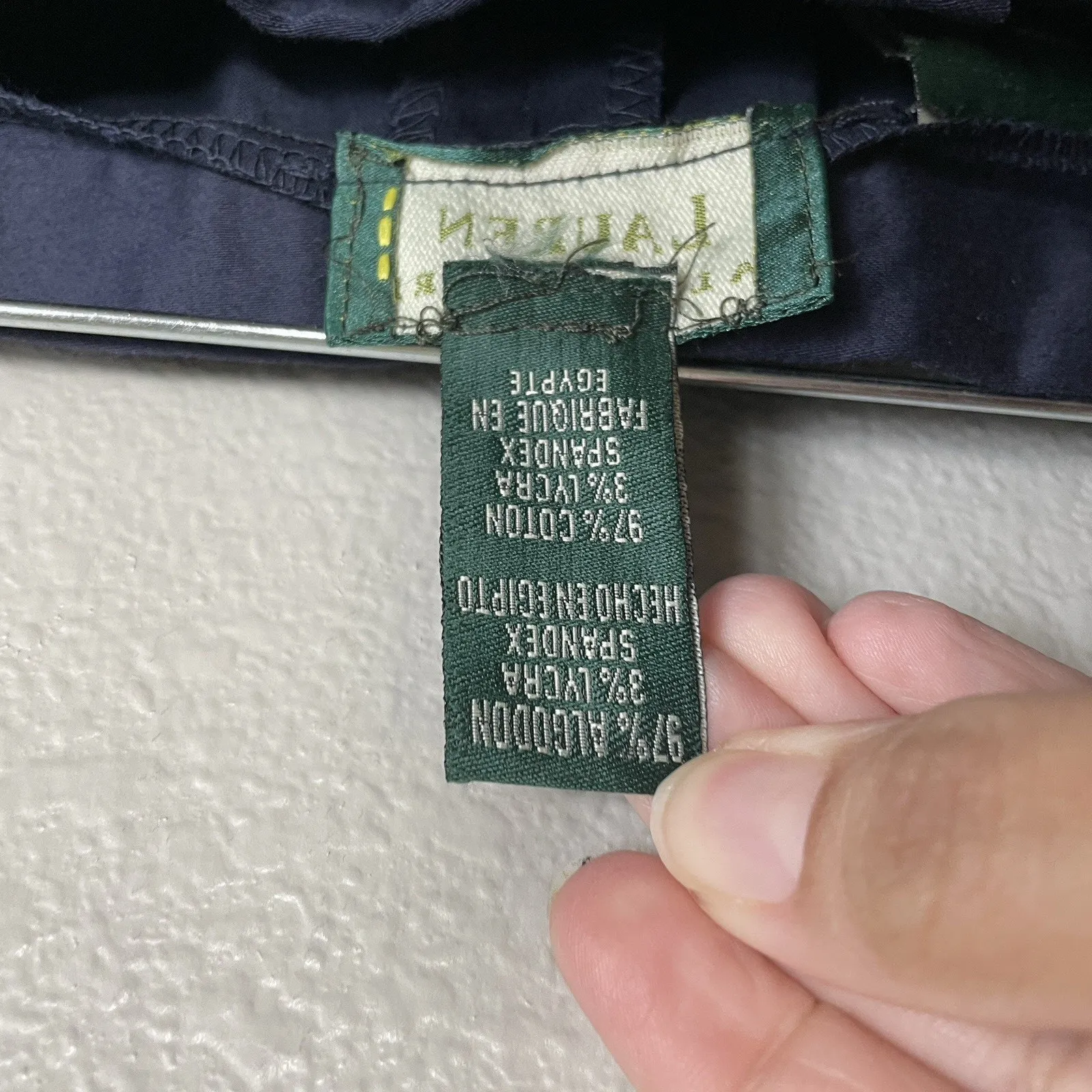 Lauren Ralph Lauren Women Navy Pants Size 10 Straight Leg Stretch Cotton Blend - Image 5