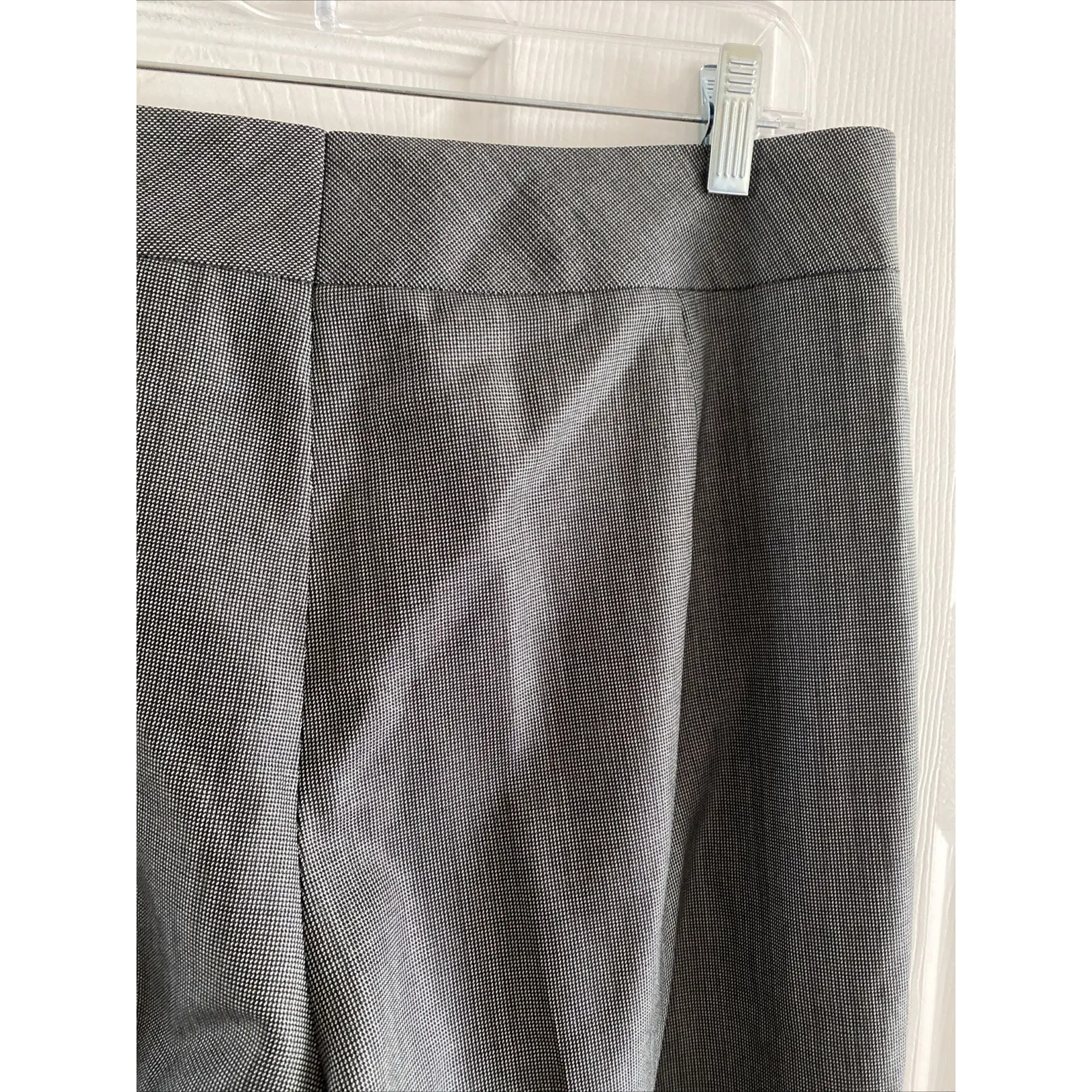 Escada‎ Womens 42 Gray Straight Leg Trouser Dress Wool Silk Blend Pants Career Size 31 - Image 6
