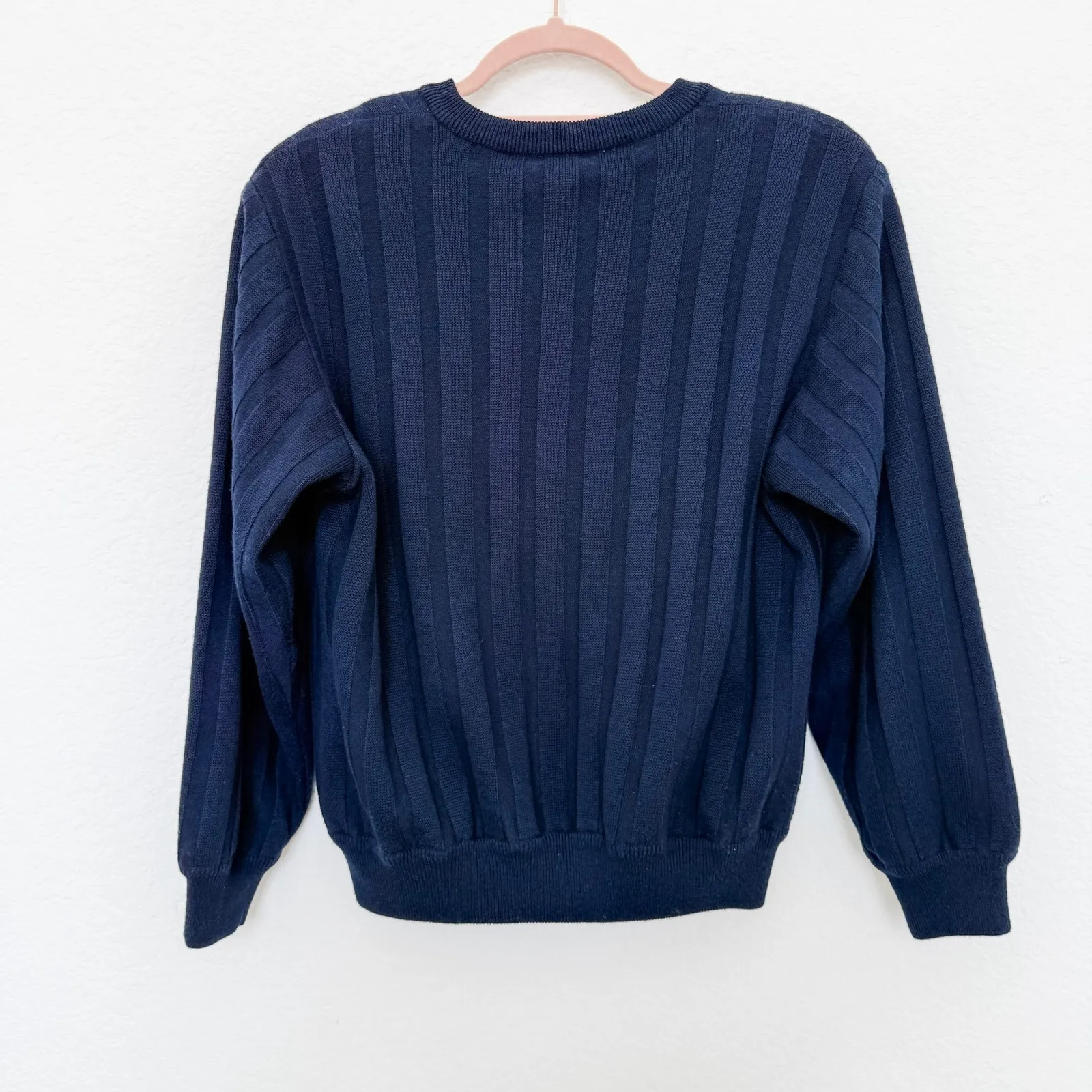 Morado Womens Cardigan Size L Navy Blue Button Front Classic Preppy Parisian Size L - Image 7