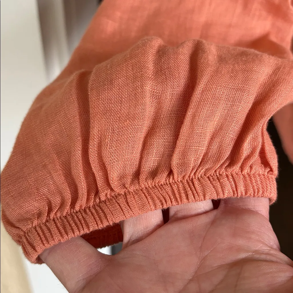 Like New Cloth & Stone Limen Puff Sleeve Cropped Top Size Small - Image 7