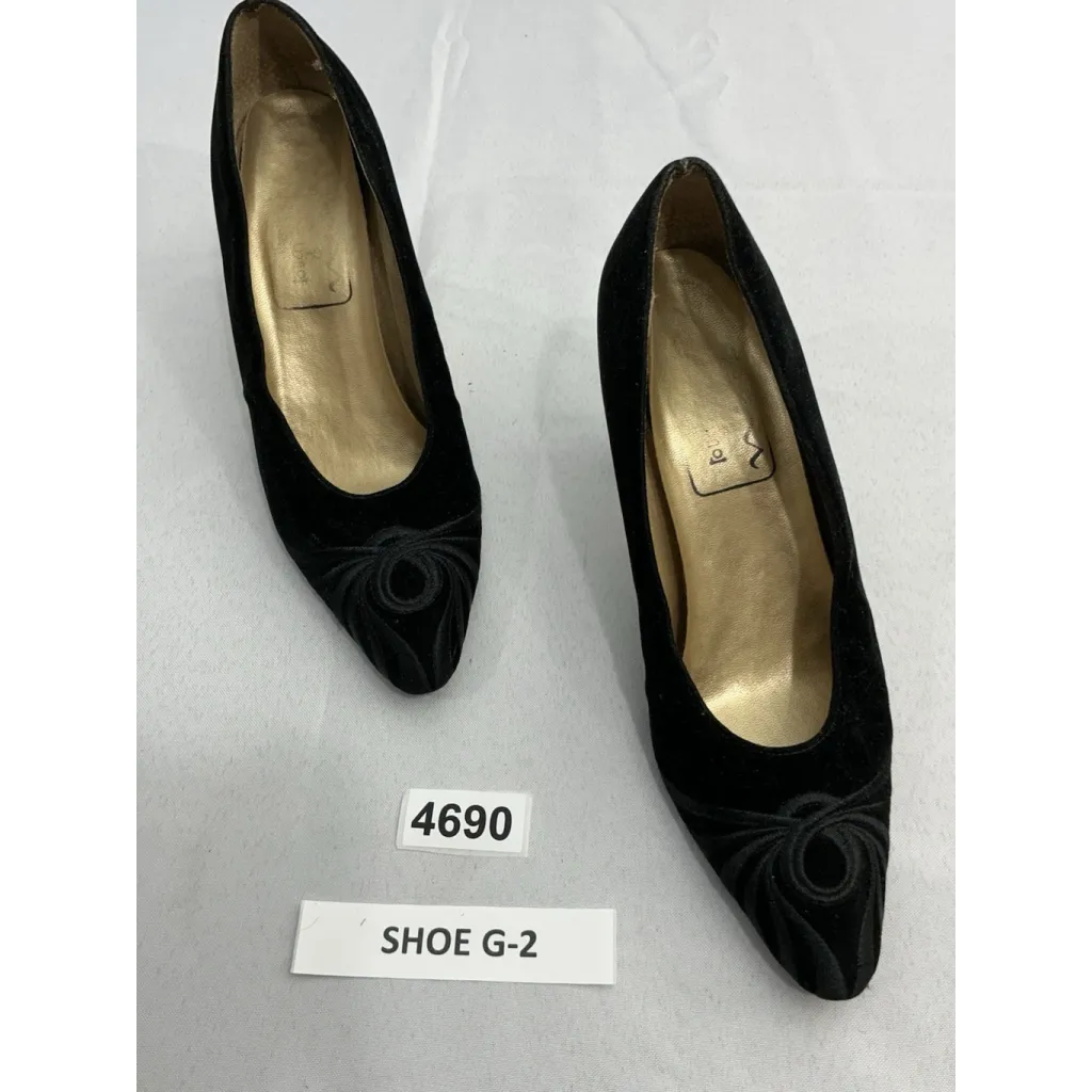 Womans A Touch Of Nina Slip On Dress Pumps 8 M Black Pointed Toe Heel - Image 5