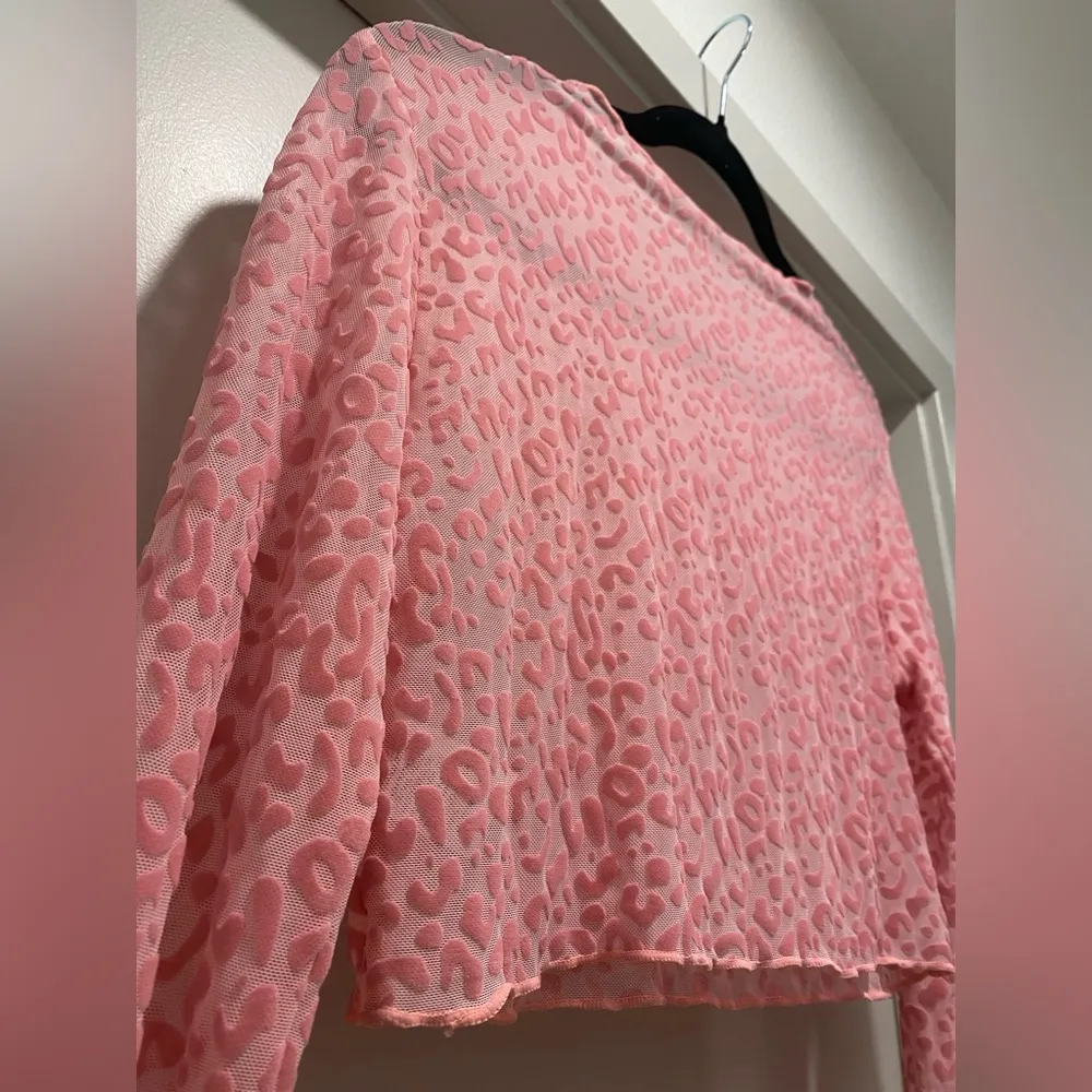 Leopard Print Sheer Mesh Y2K - Image 8