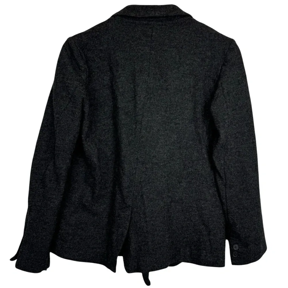 J. Crew Benny Wool Blazer Jacket Size 4 Dark Gray Double Breasted Notch Lapel - Image 2