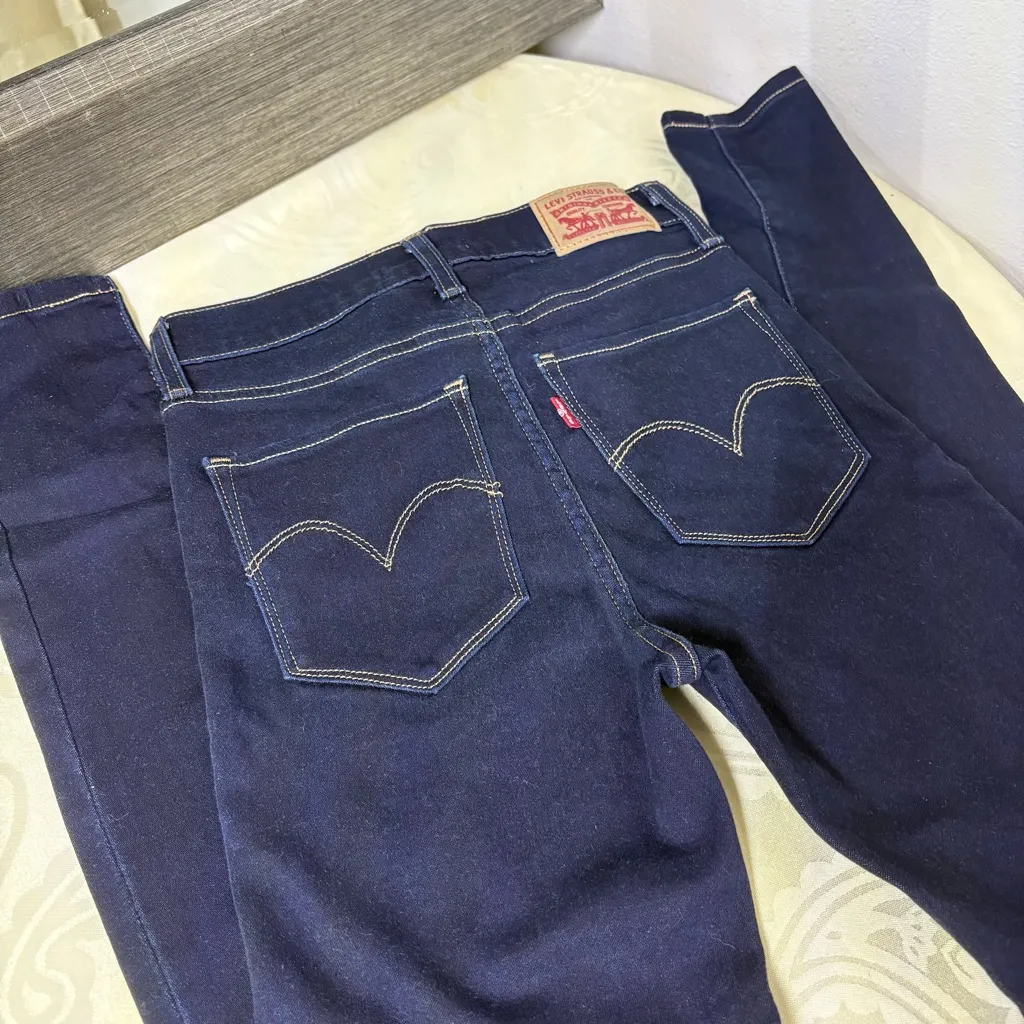 Levi's Women's Dark Blue 720 High Rise Super Skinny - Image 14