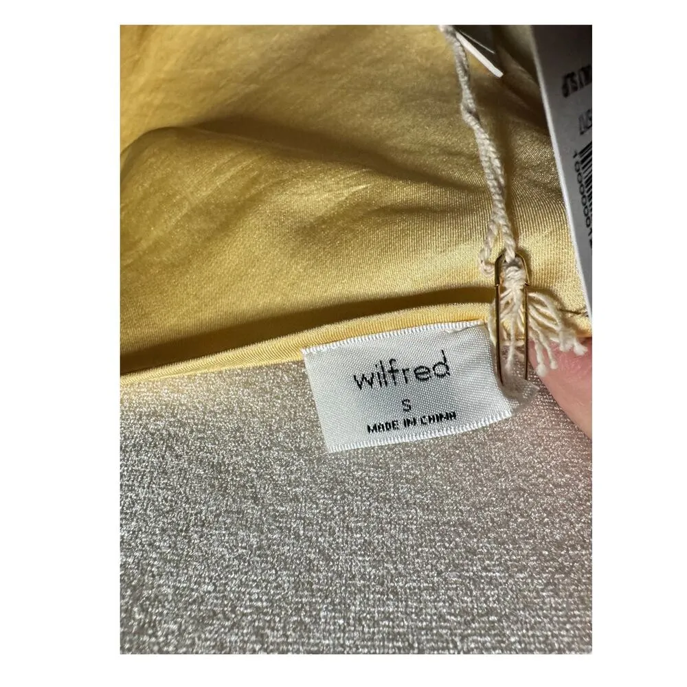 NWT ARITIZIA WILFRED ONLY Butter Yellow Slip Dress in SZ Small Petite - Image 8