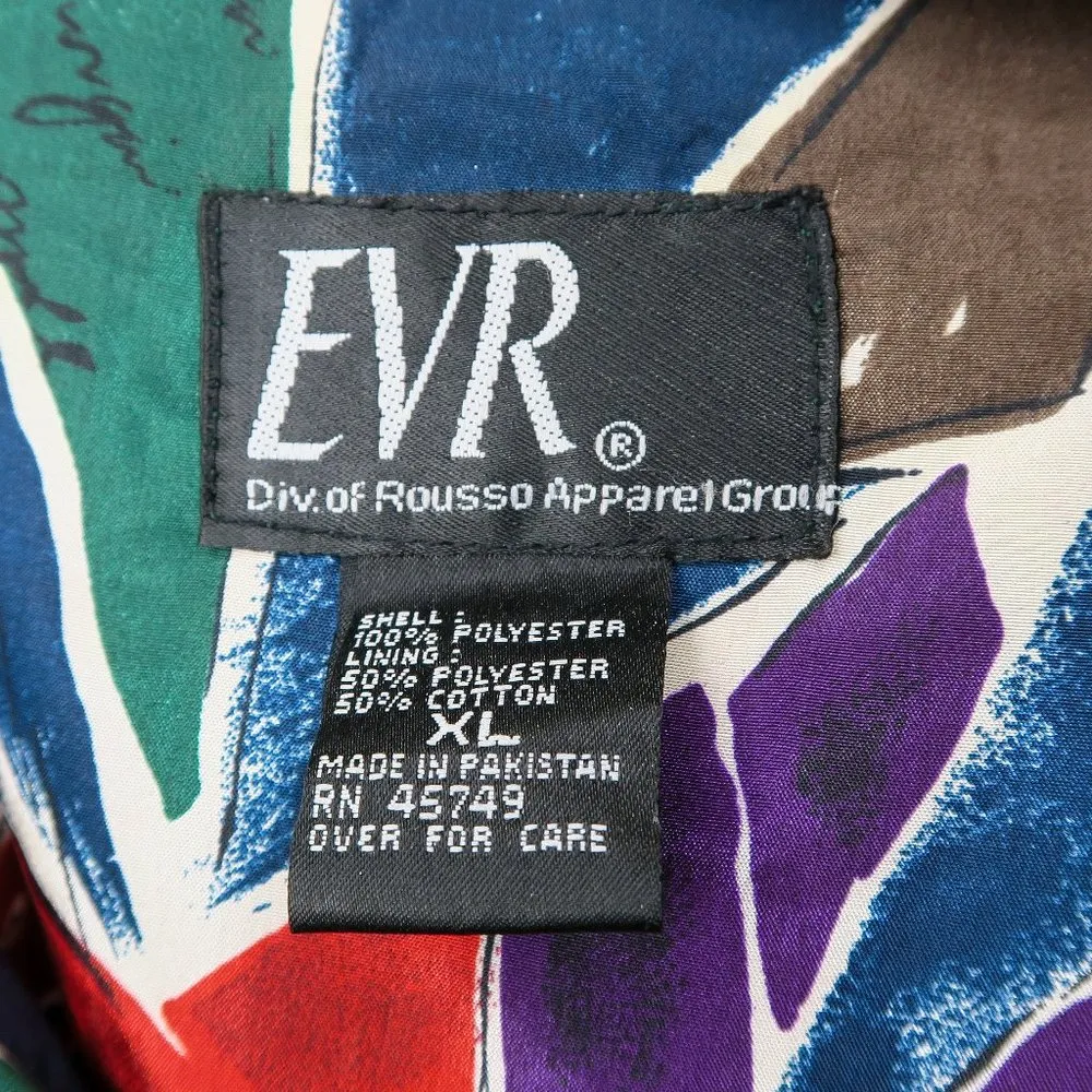 Vintage 80s EVR Geometric Windbreaker Bomber Jacket Size XL - Image 7