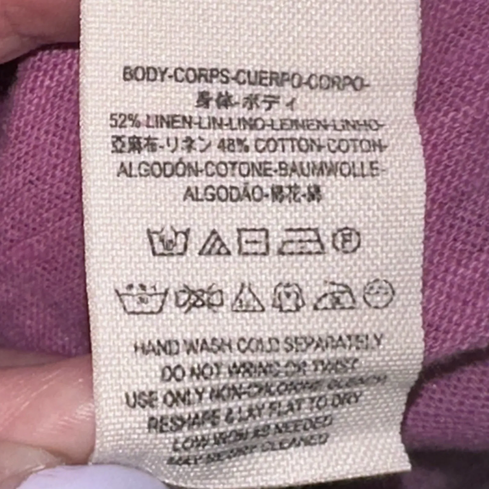 Free People Womens Clouds Linen Blend Top Relaxed Electric Bloom Pink‎ Size XS - Image 6