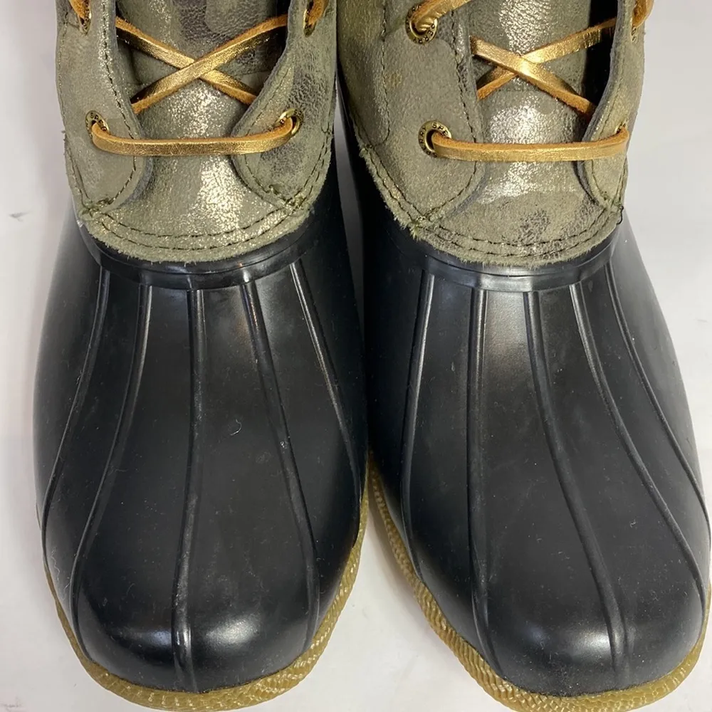 Sperry Saltwater metallic camo duck boots 9 NWOB - Image 2