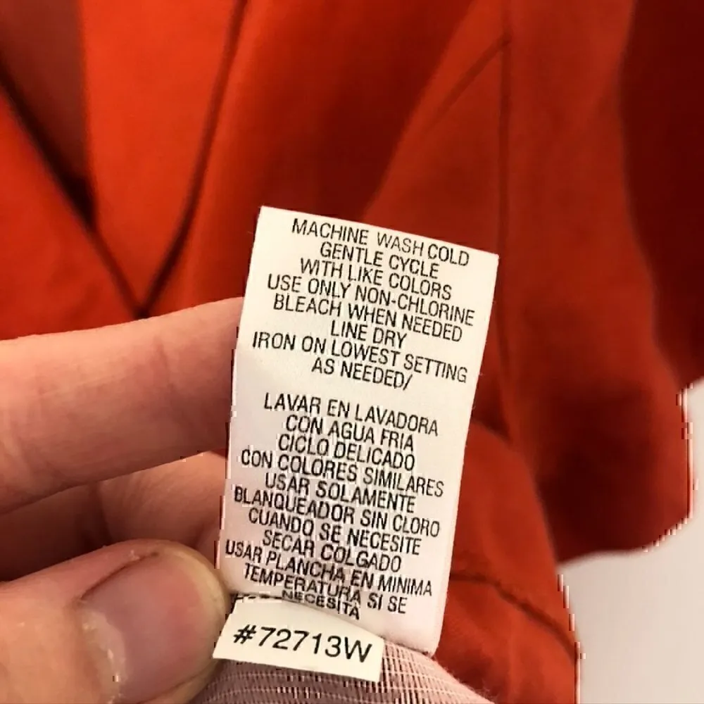 STUDIO I Plus Size Solid Burnt Orange Linen Blend Short Sleeve Blazer Jacket 16W - Image 7