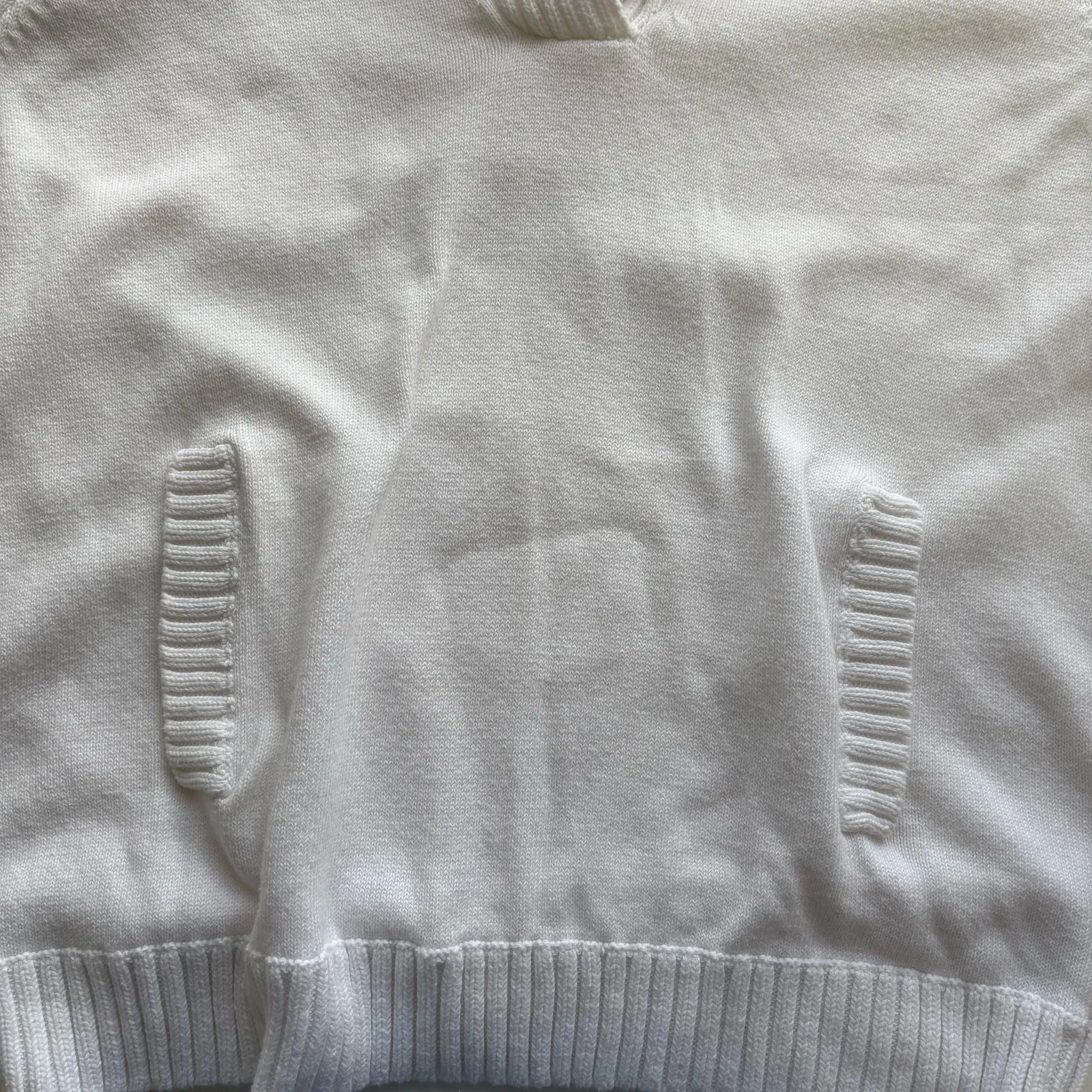 Liz Claiborne White Shawl-Collar Pullover Sweater Size Large - Image 8