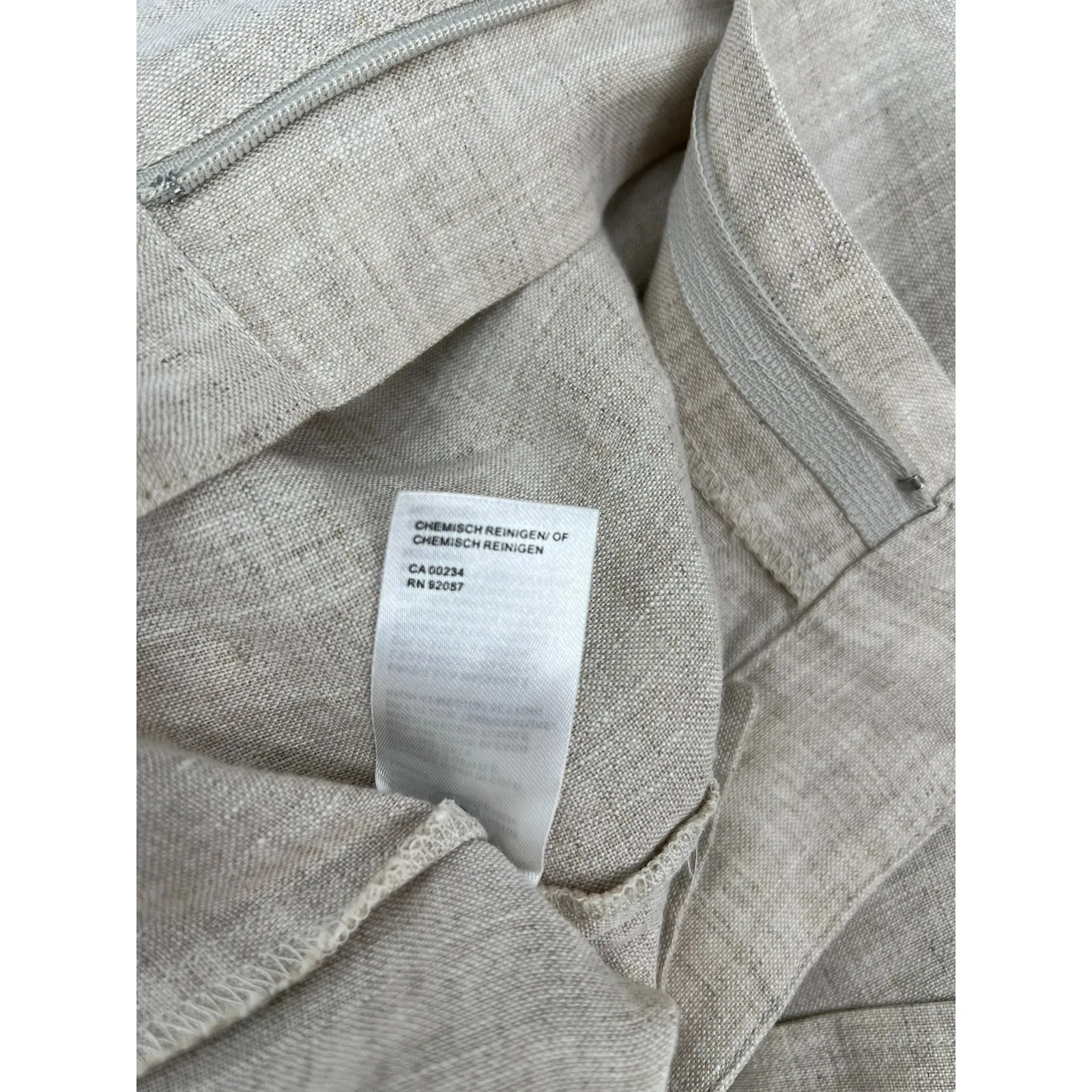 SAKS FIFTH AVE | 6 | Set Lot of 2 Linen Shorts 6.5 Inseam Linen Beige White - Image 9