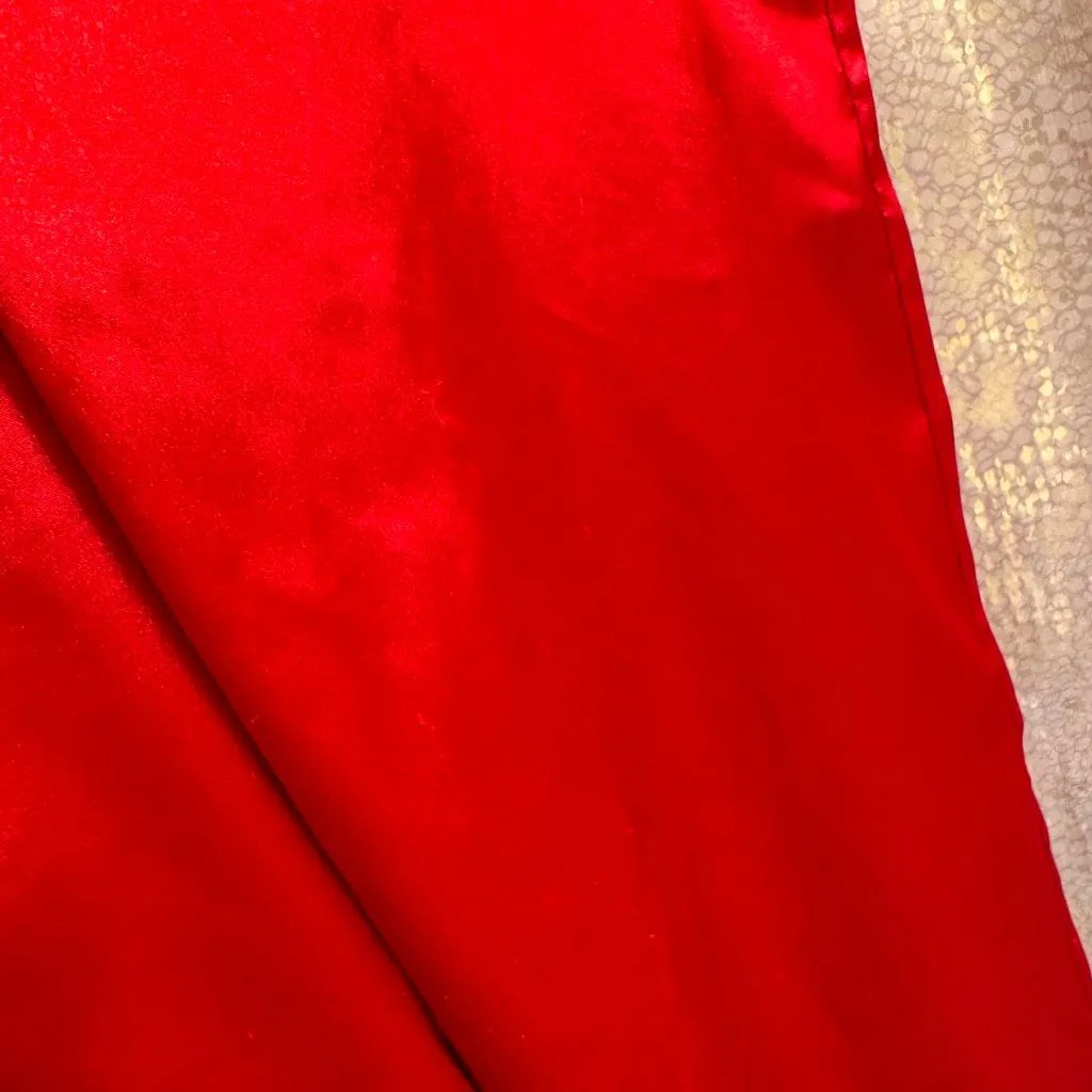 INC International Concepts Lipstick Red Satin Silky Pajama Set XL - Image 5