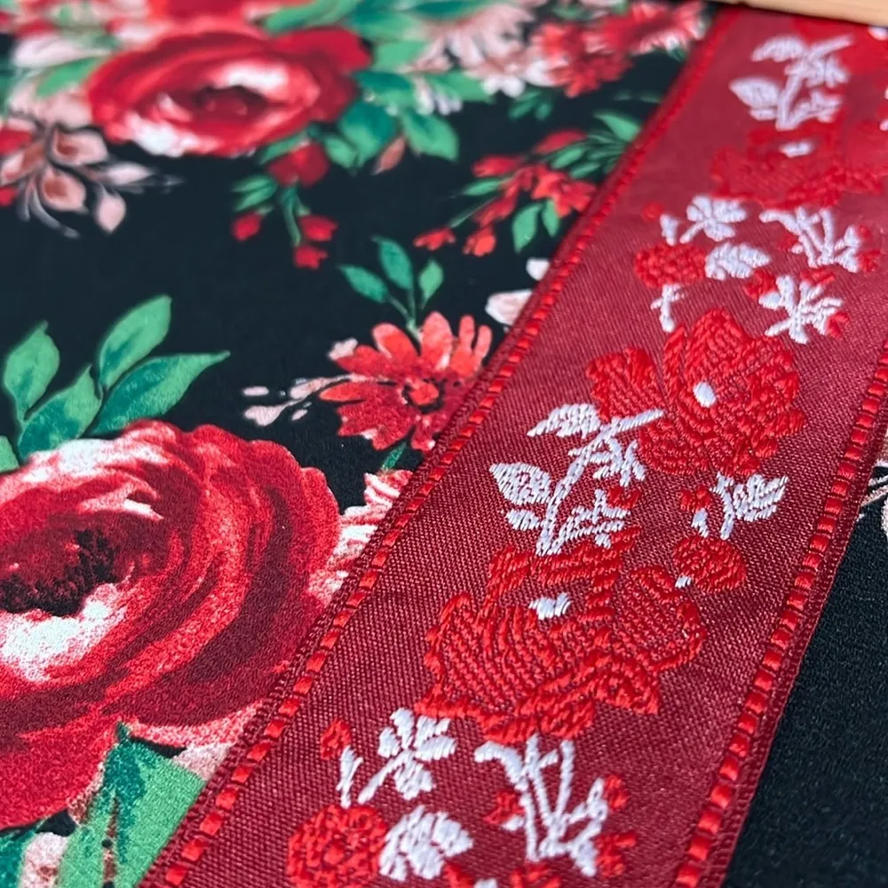 The Pioneer Woman size s/m shark bite duster night wind long sleeve crepe fabric Black - Image 8