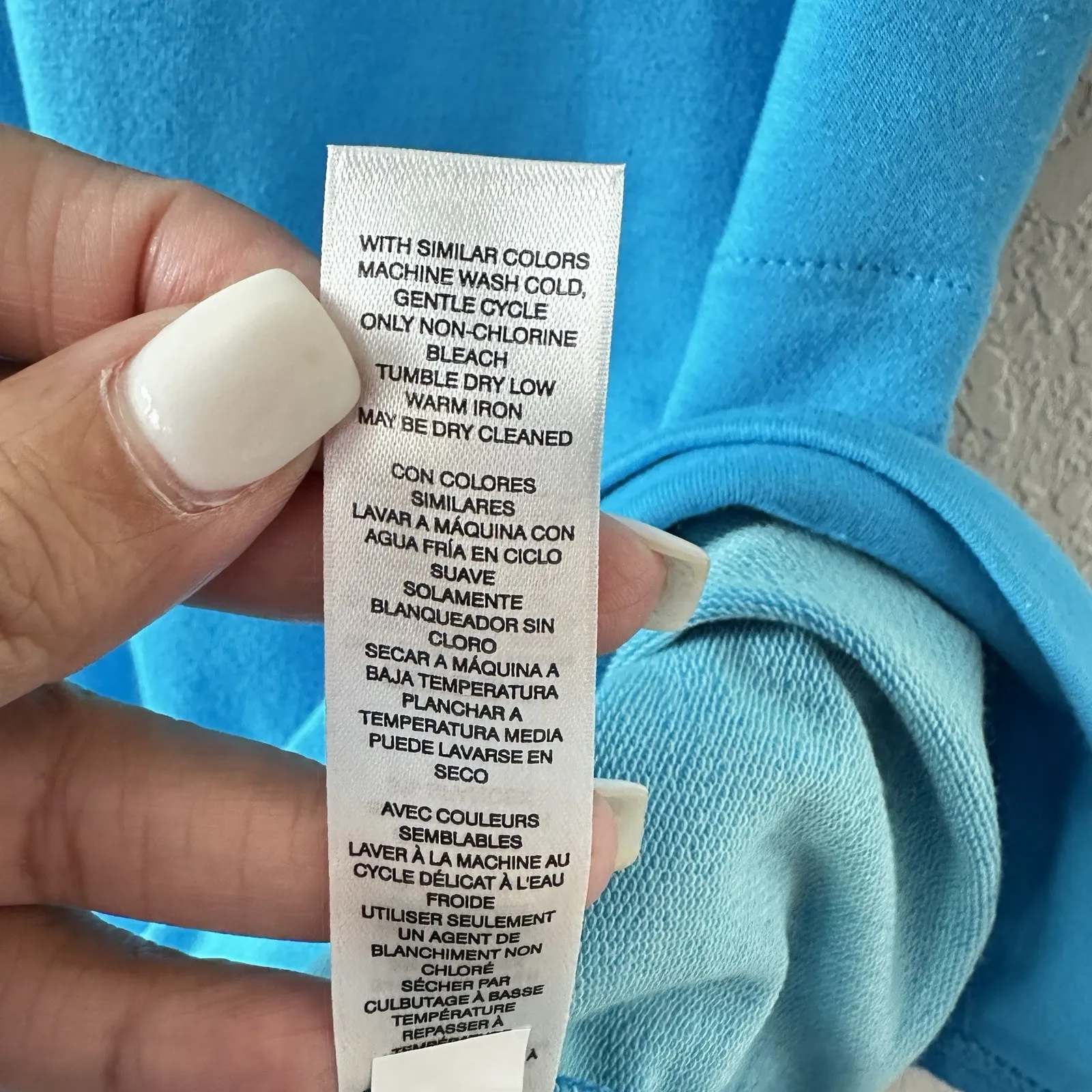 Chico's Blue Hooded Dress Size 0 (S/M) Pocketed‎ Lounge Sporty Coastal Casual - Image 14