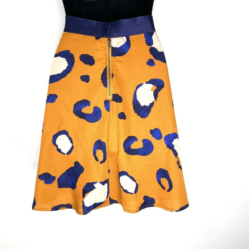 Leopard Print Skirt Size 10 PHILLIP LIM 3.1 for Target Multi-Color Circle Orange - Image 5