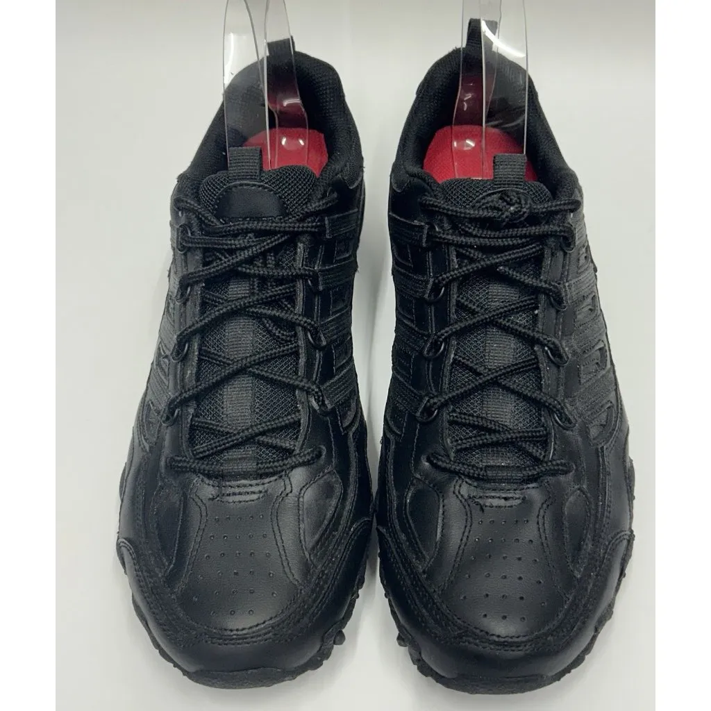 Skechers Work Shoes Womens 11 Black SR Slip Resistant Compulsions LaceUp Leather - Image 2