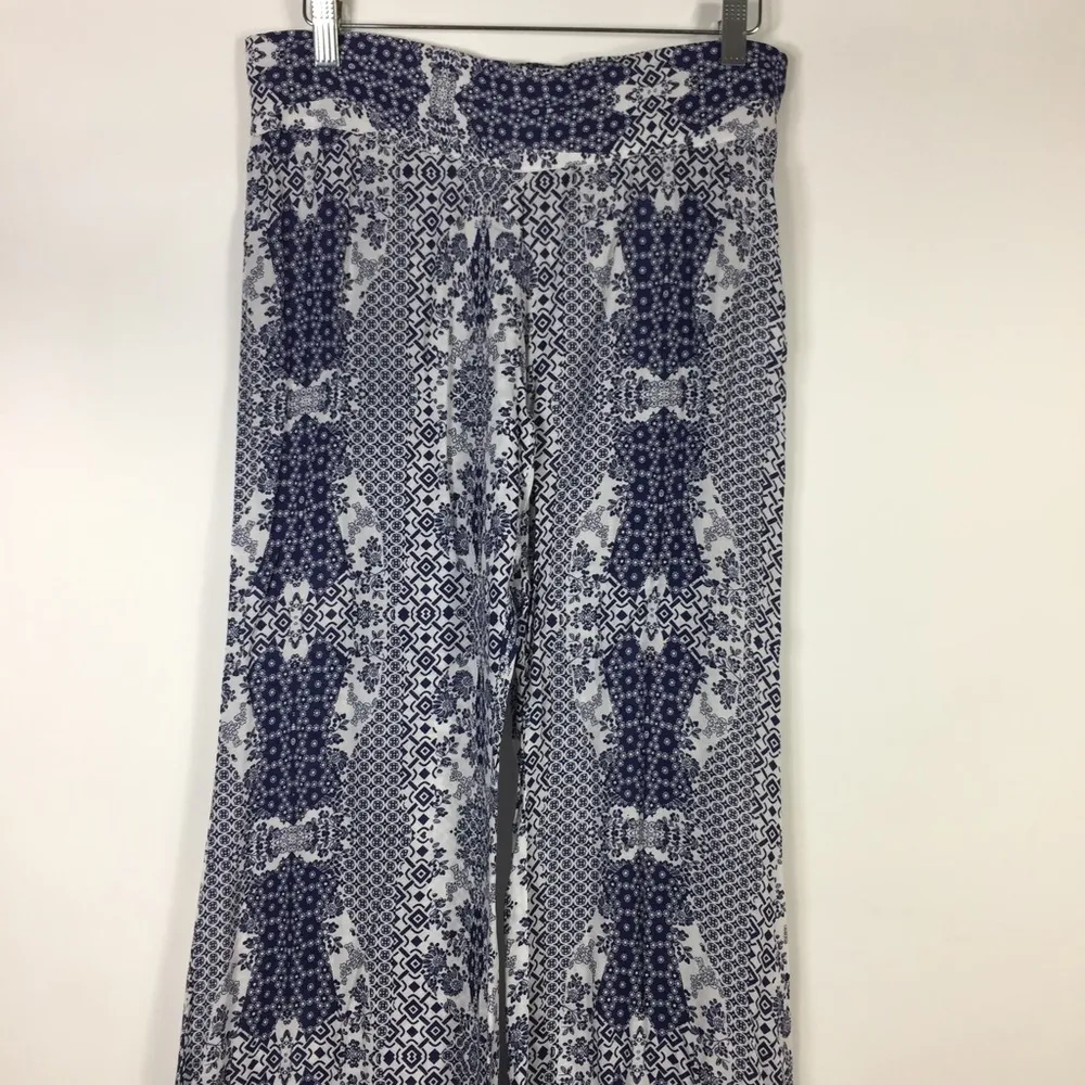 Flynn Skye Printed Pant Elastic Waist Wide Leg Flare Boho - Image 7