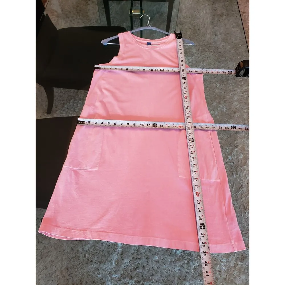 Old Navy Sheath Dress Women's Size Large Pink Solid Sleeveless Stretch Crew Neck - Image 7